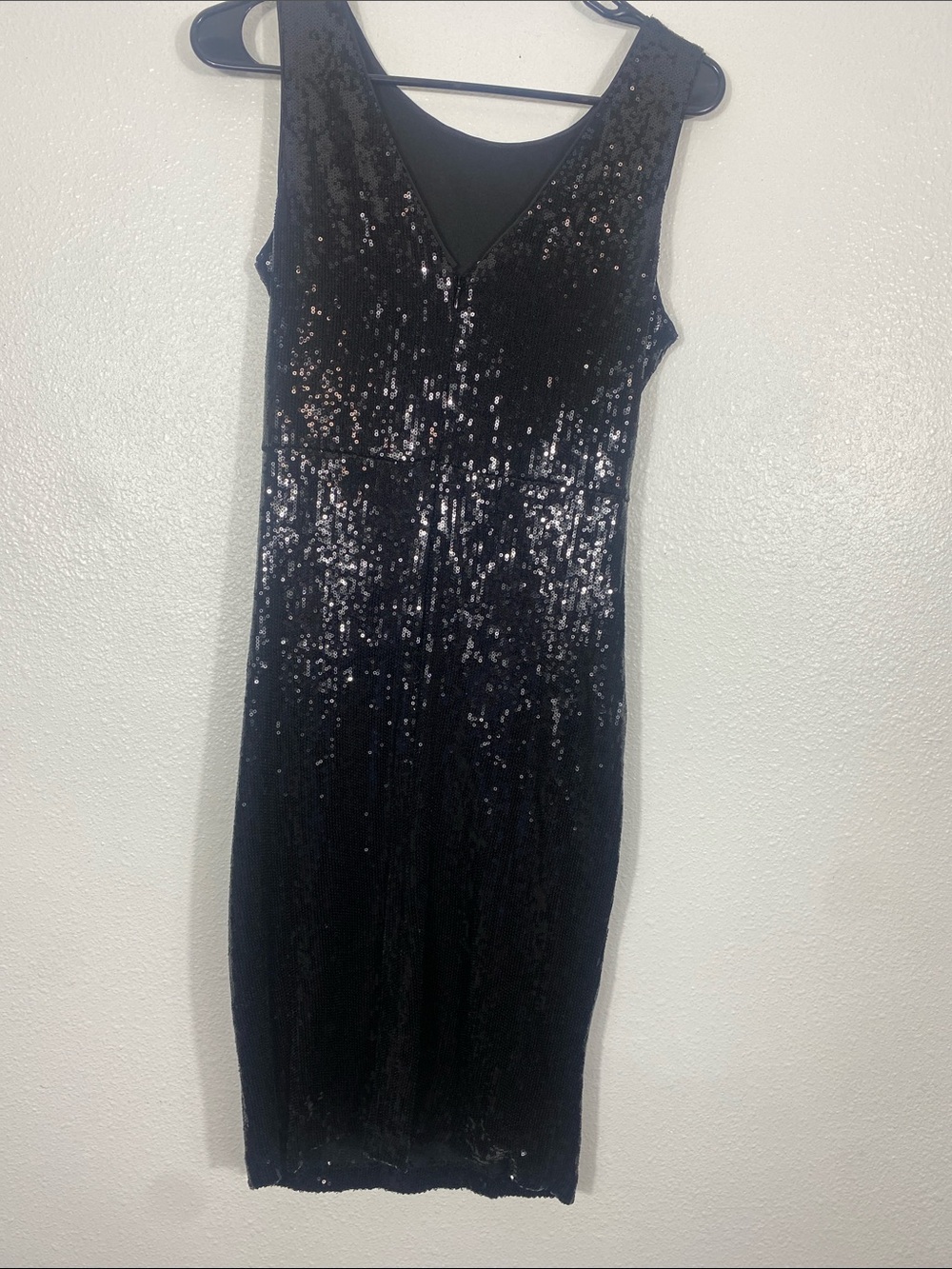 Taylor Black Sequin Twist-Detail Midi Dress Size 4 - Picture 6 of 16